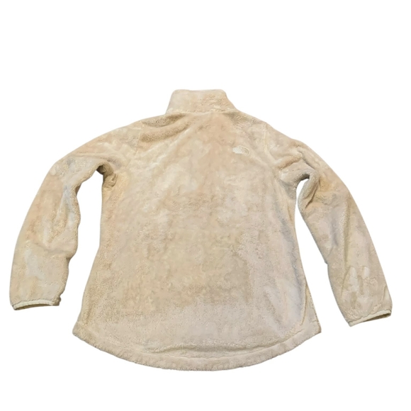The North Face Osito 1/4 Zip Fleece Jacket Cream Ivory High Pile Fuzzy Medium - Picture 2 of 7